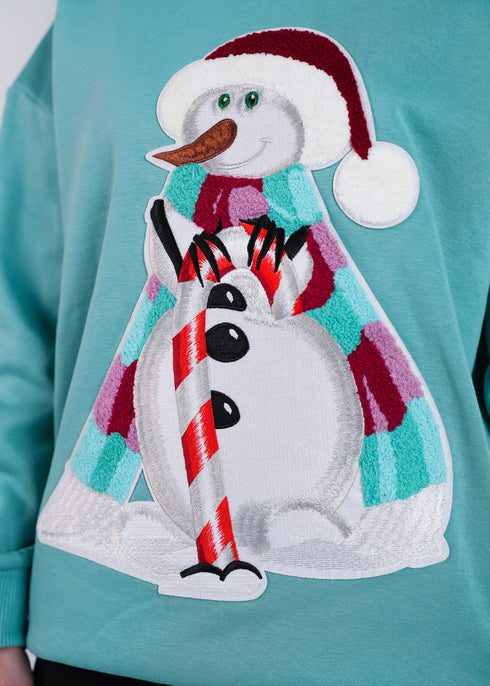 Dámská mikina "Sněhulák na sněhu"
