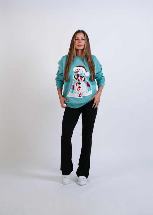 Dámská mikina "Sněhulák na sněhu"
