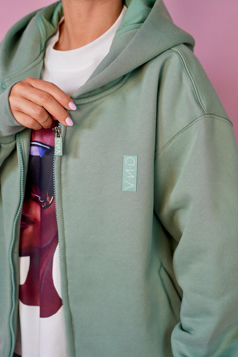 D.N.A Dámská mikina se zipem a kapucí EST.2023