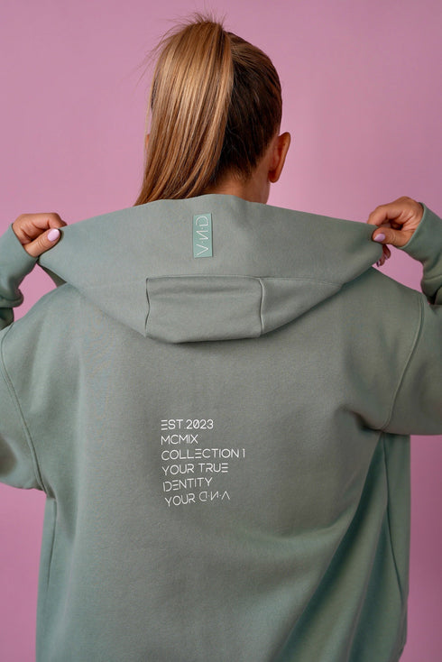 D.N.A Dámská mikina se zipem a kapucí EST.2023