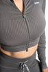 Crop-top mikina se zipem Ribbed 2.0