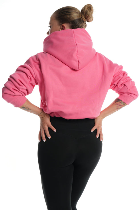 D.N.A Crop mikina s kapucí a stahovací šňůrkou