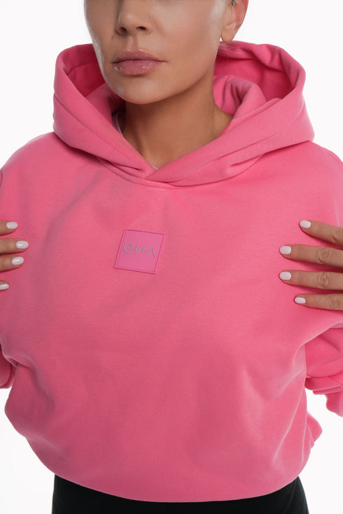 D.N.A Crop mikina s kapucí a stahovací šňůrkou