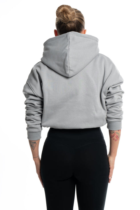 D.N.A Crop mikina s kapucí a stahovací šňůrkou