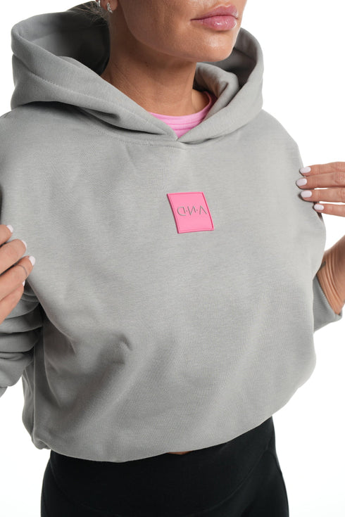 D.N.A Crop mikina s kapucí a stahovací šňůrkou