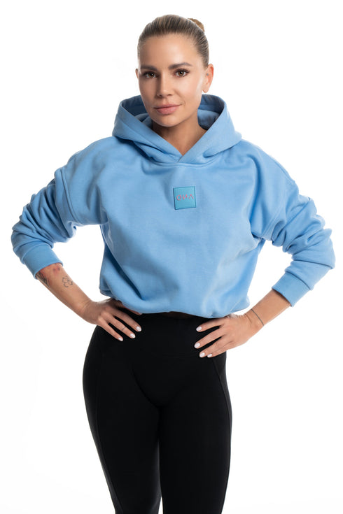 D.N.A Crop mikina s kapucí a stahovací šňůrkou