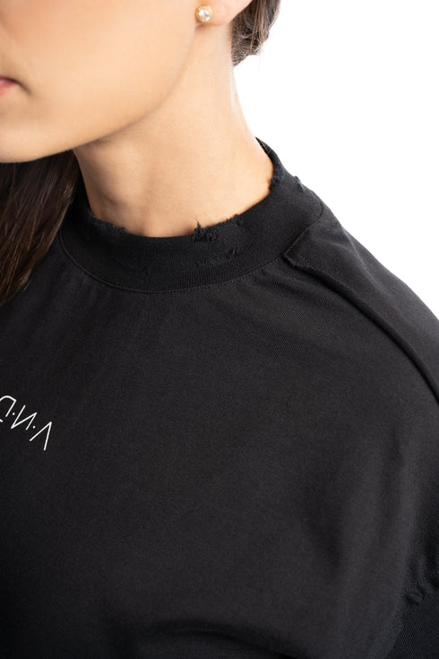 D.N.A Unisex Oversize Crop Tričko