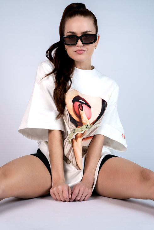 D.N.A Unisex Oversize Tričko FUCK