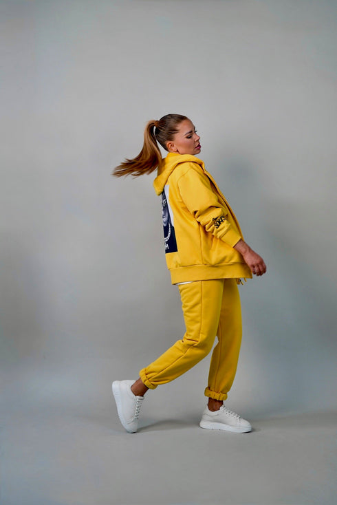 D.N.A Dámská oversize mikina se zipem a kapucí F-OFF