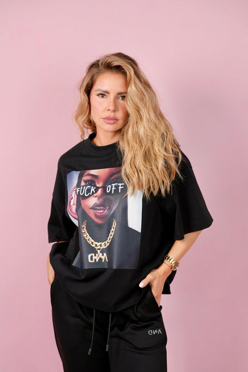 D.N.A Unisex Oversize Tričko F-OFF