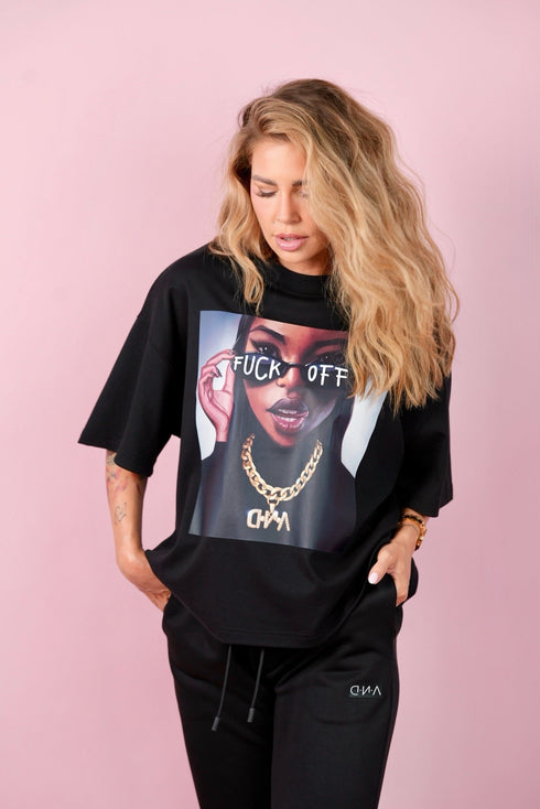D.N.A Unisex Oversize Tričko F-OFF