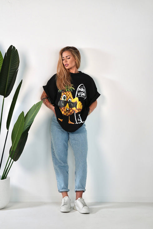 D.N.A Unisex Oversize Tričko PINEAPPLE